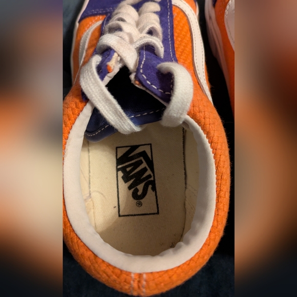 Vans Old Skool in Royal Blue/Purple and Apricot Sneakers. Size M 6.5, W 8.0. - Picture 5 of 7